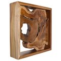 Afd Home Teak Natural Wall Decor in a Flame 12019752